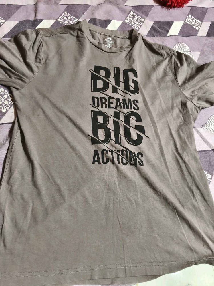 H&amp;M oversized grey tshirt