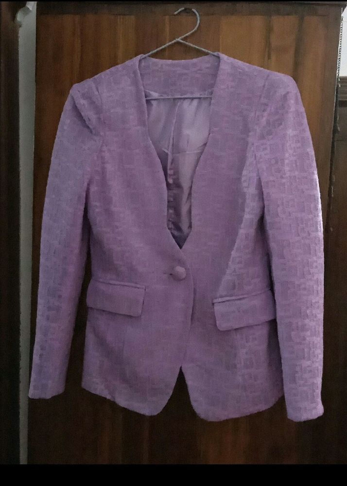 Lilac Textured Blazer