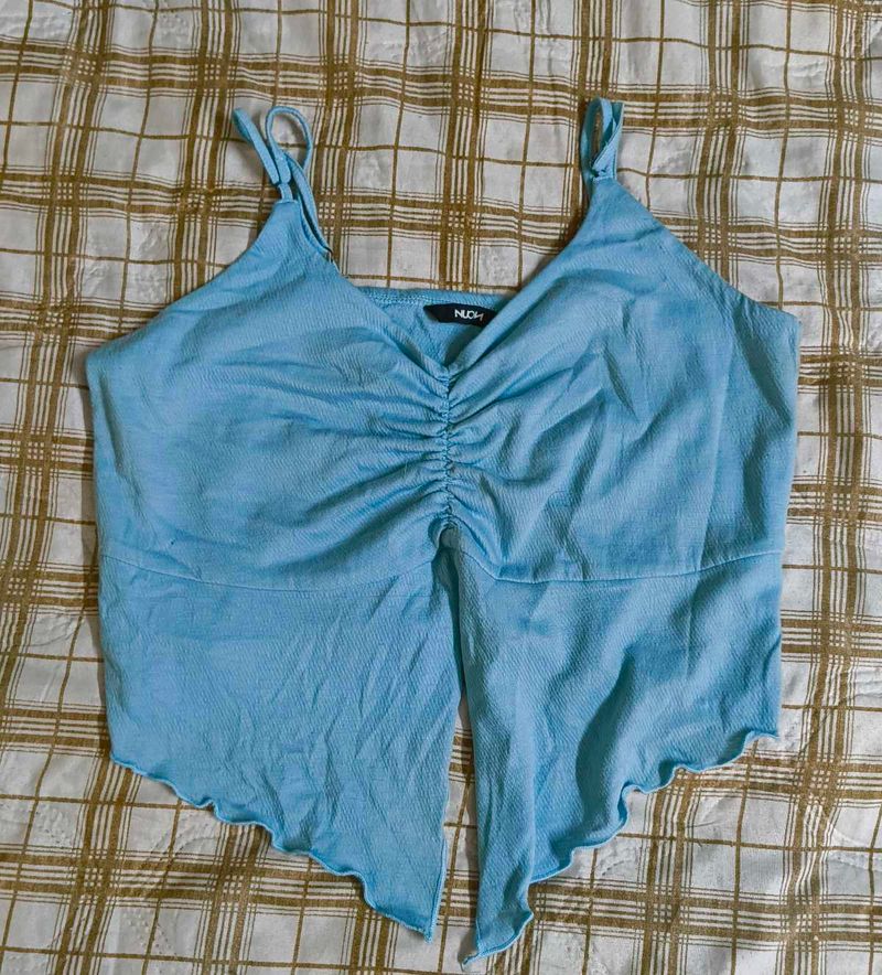 Light Blue Ruched Cami Top Westside