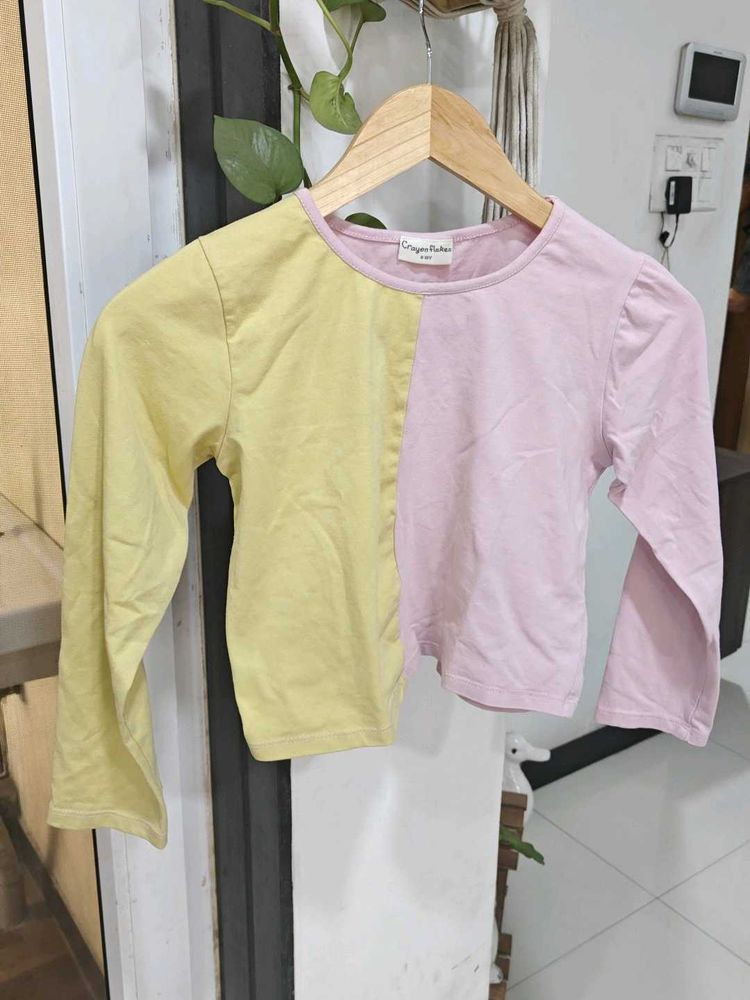Cute Colorblock Long Sleeve Top nd pant coordset