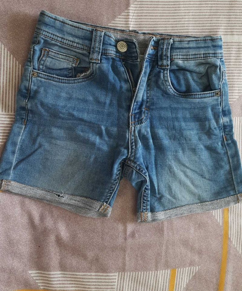 Kid's Blue Denim Shorts