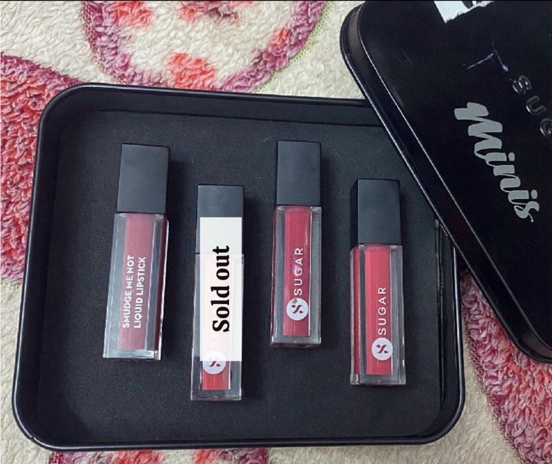 SUGAR Cosmetics Minis Liquid Lipstick Set