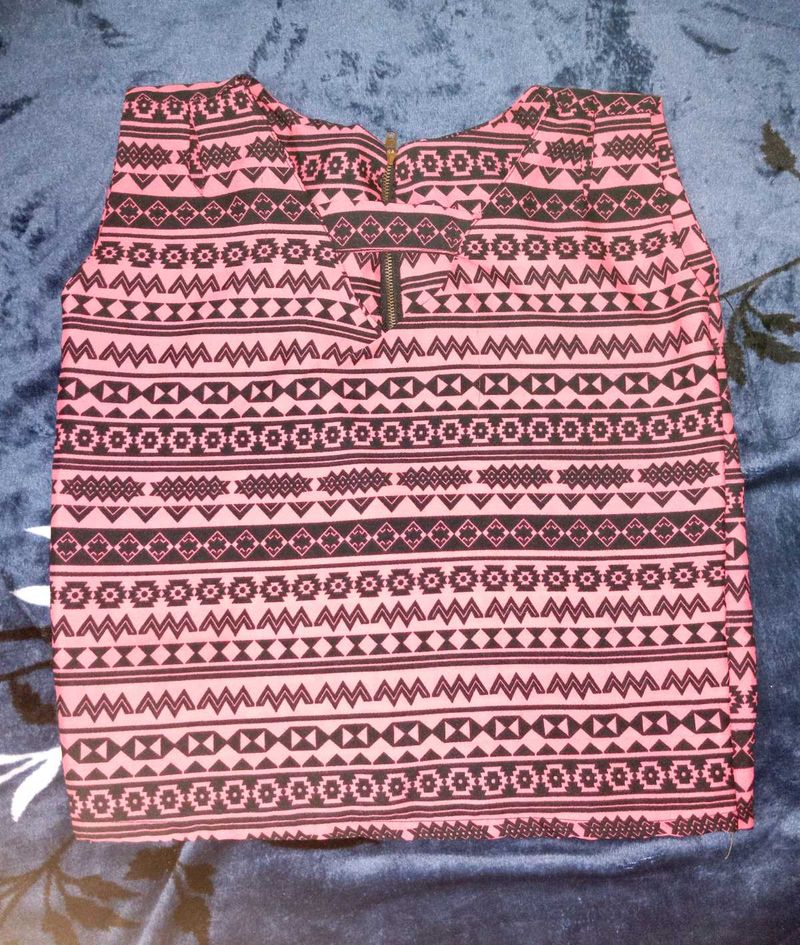 Red Print Tank Top