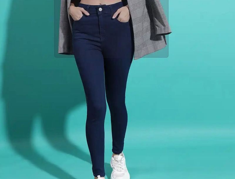 Classic Navy Blue Skinny Fit Jeans