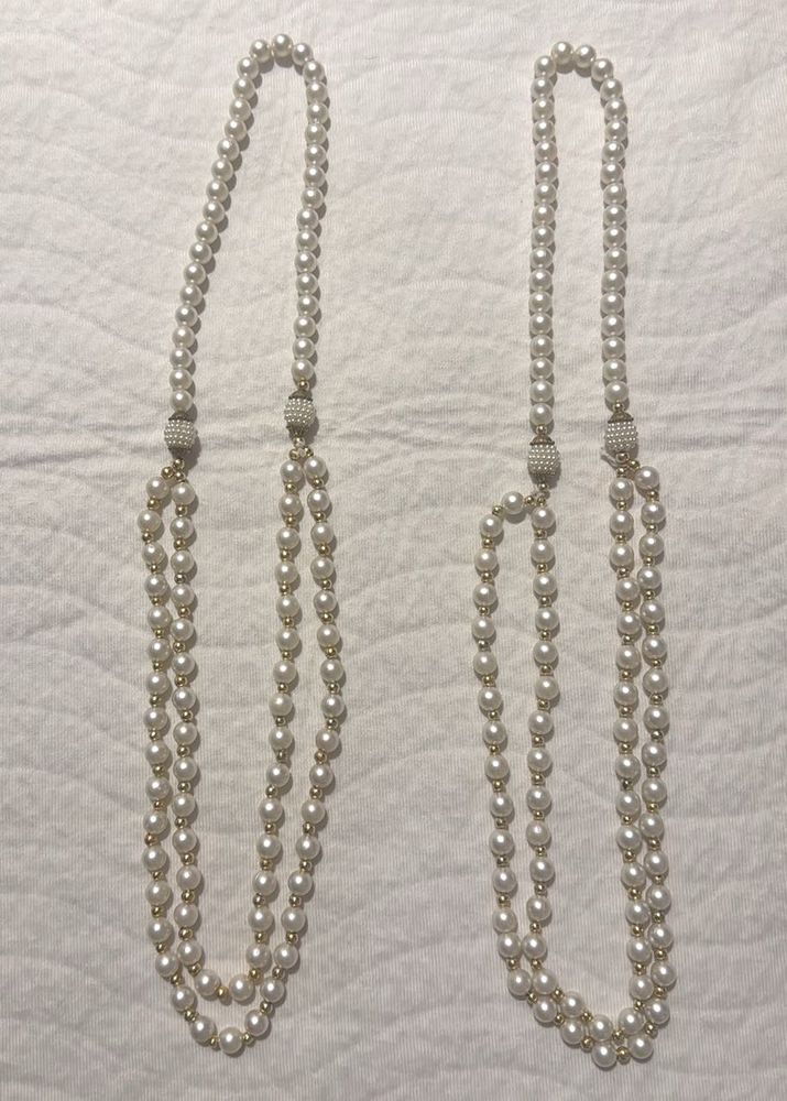 Elegant Pearl Necklace Set