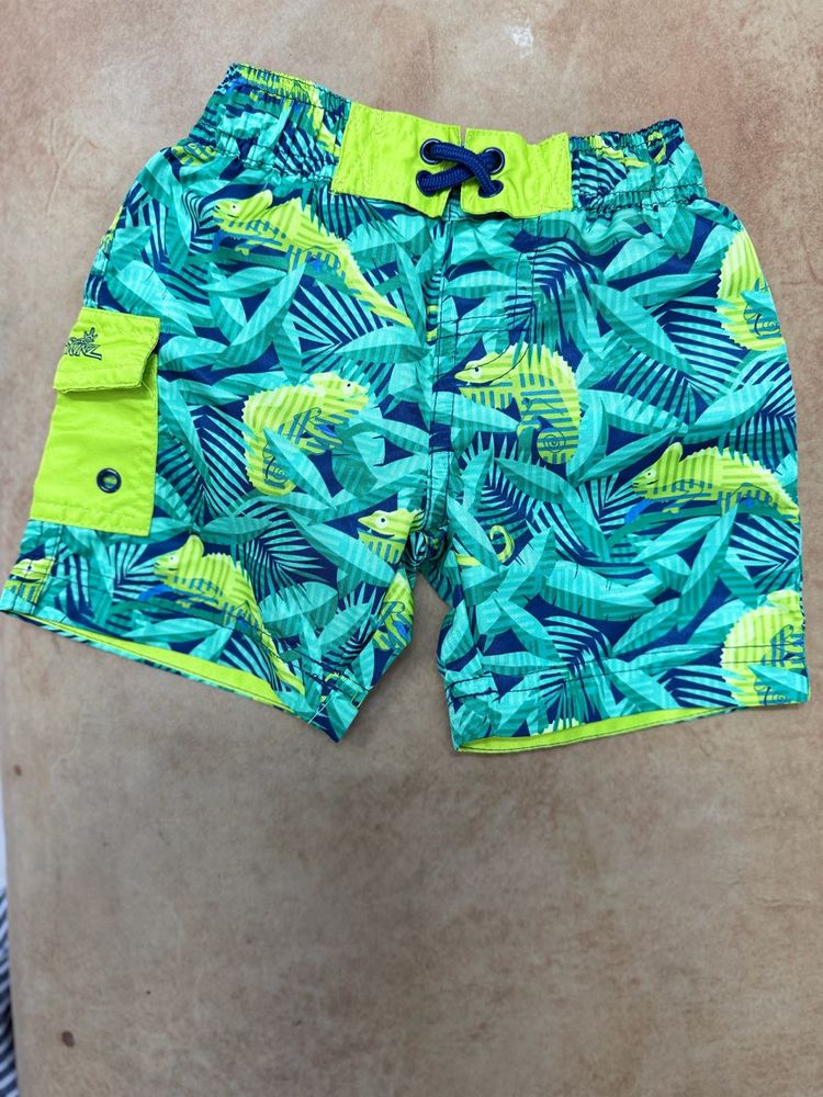 imported Chameleon Print Swim Shorts