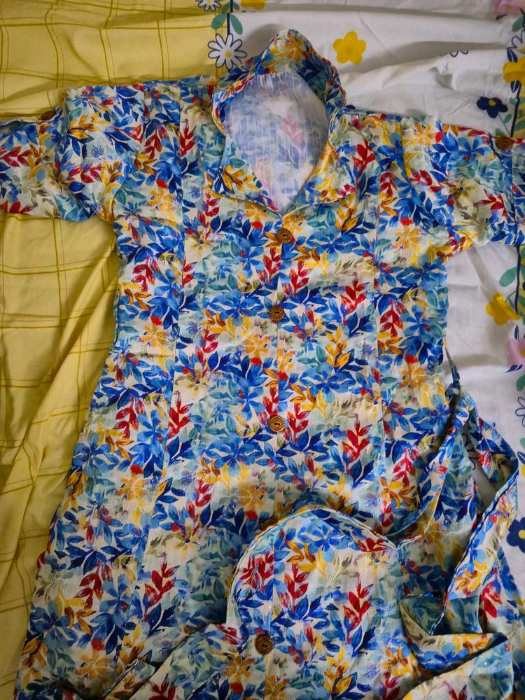 Boho Floral Print Blouse