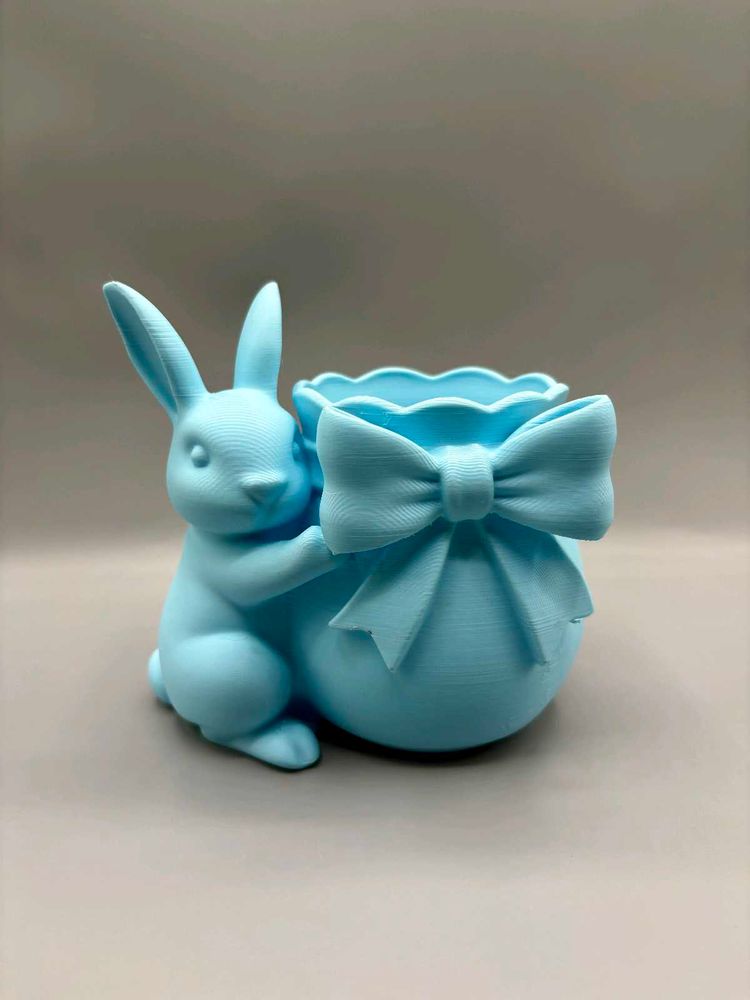 Cute  Bunny Planter pot Vase 3d printed