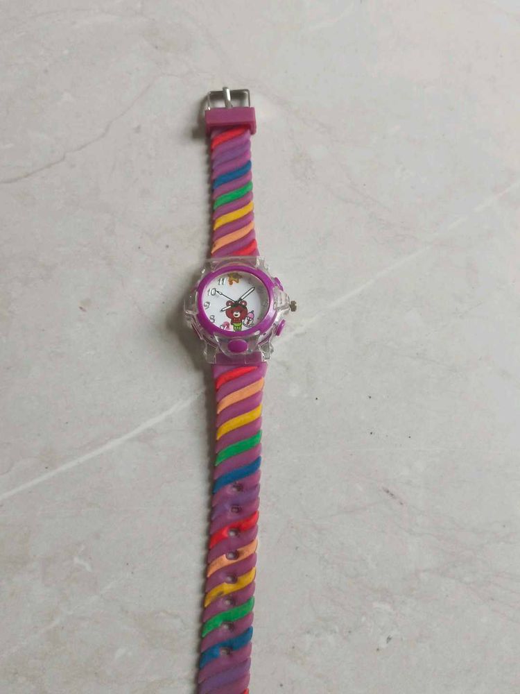 Kids Rainbow Striped Watch