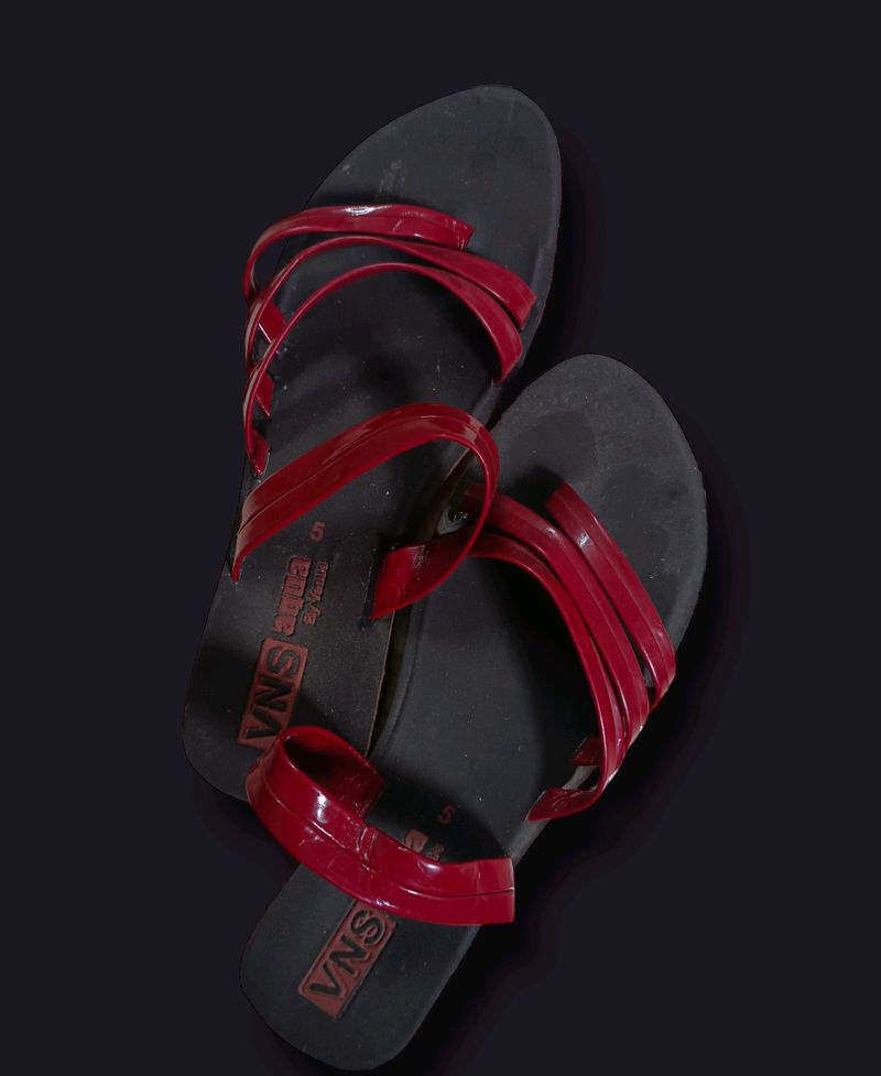 Sandal With Red Stripe