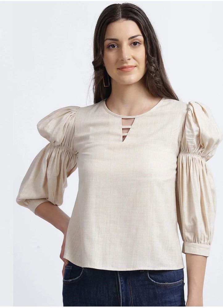 Zinc Puff Sleeve Top