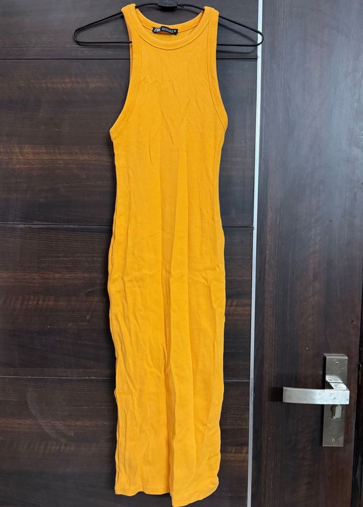 ZARA Ribbed Bodycon Dress