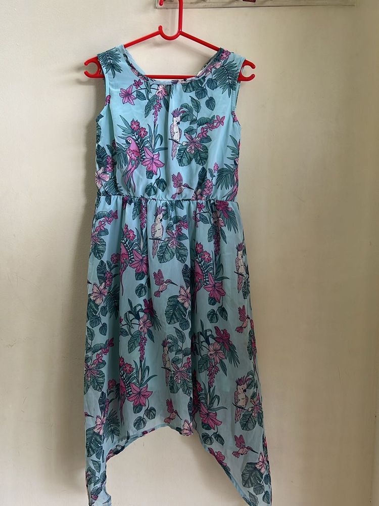 Tropical Print Dress