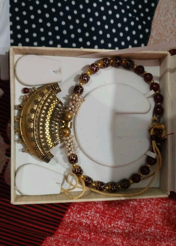 ✨ Elegant Traditional Beaded Necklace | Ethnic Par