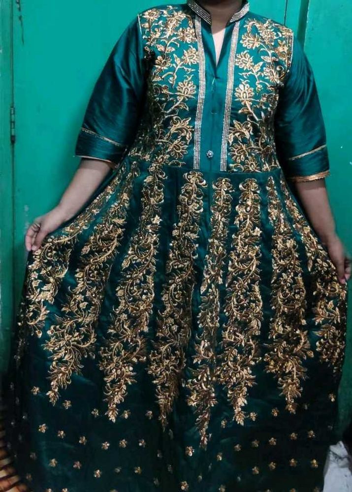 Green Ethinic Gown