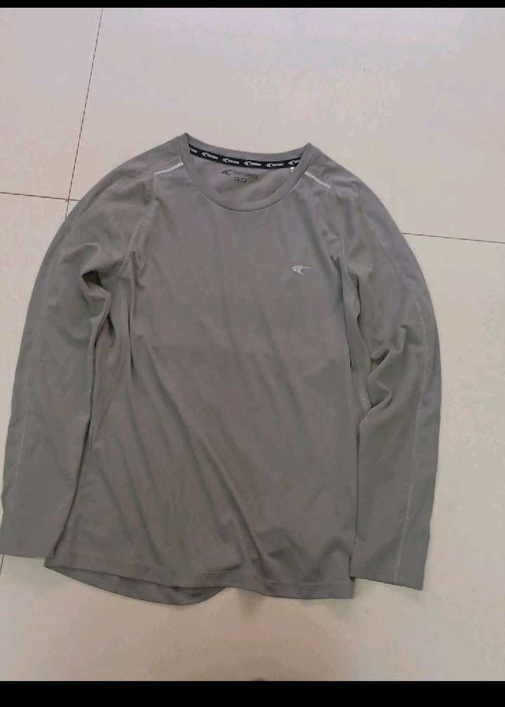 Men's Grey Long Sleeve Athletic T-Shirt