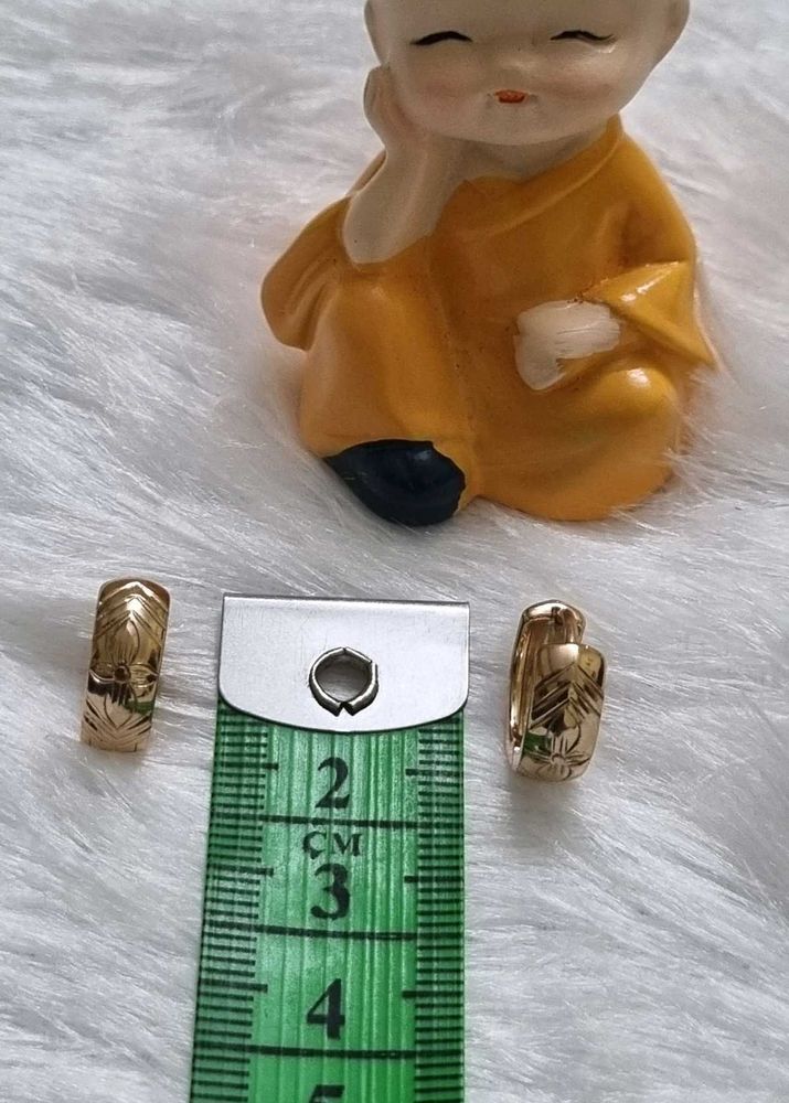Gold Plated Tone Hoop Earrings