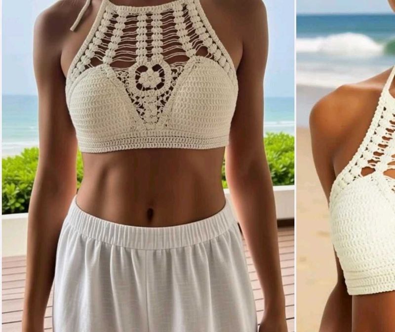 Crochet Halter Crop Top