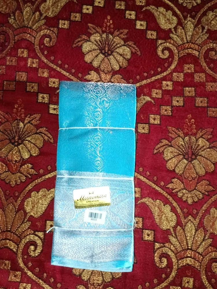 Beautiful Blue Silk Saree