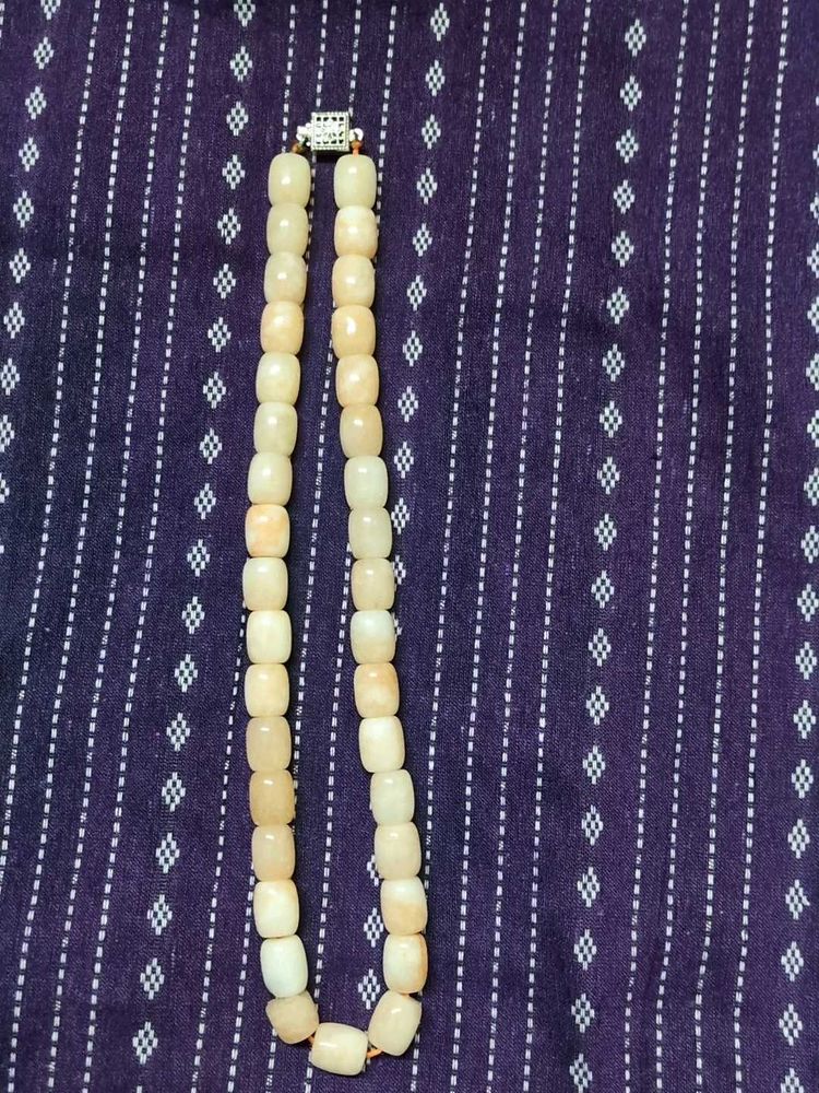 Elegant Peach Beaded Necklace