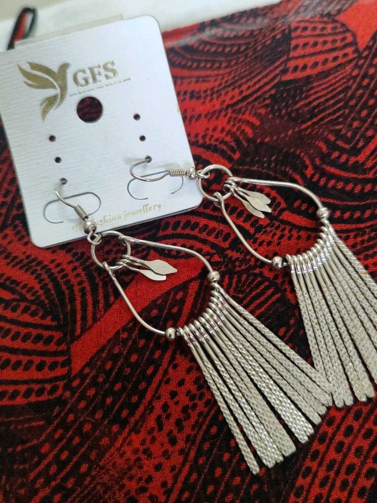 Boho Silver Dangle Earrings