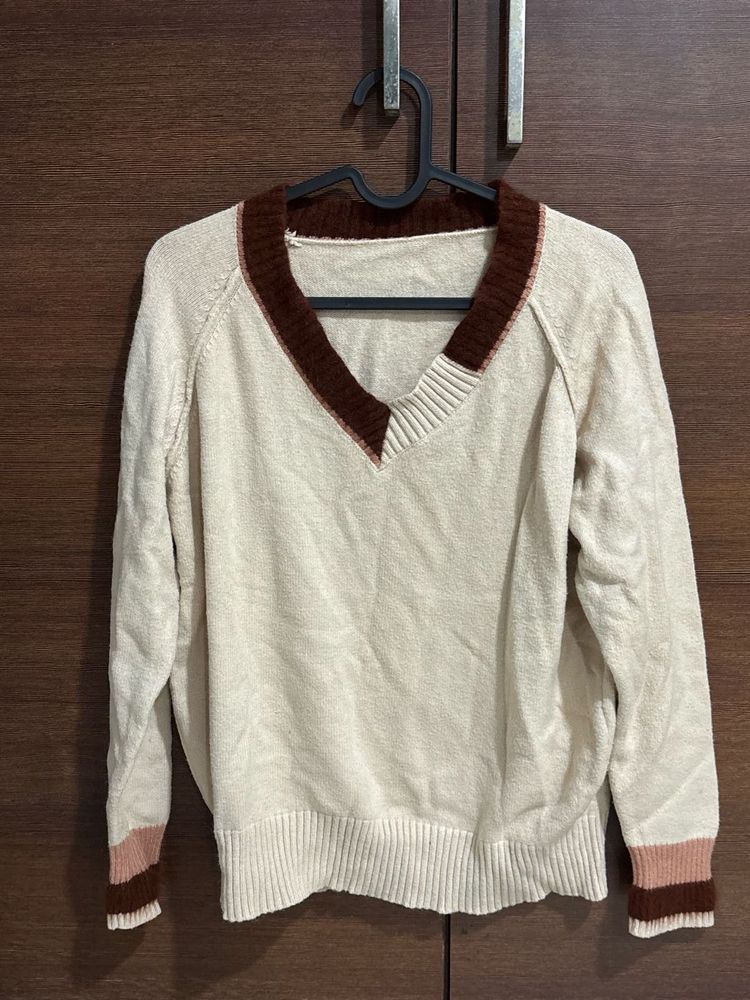 Cozy V-Neck Knit Sweater
