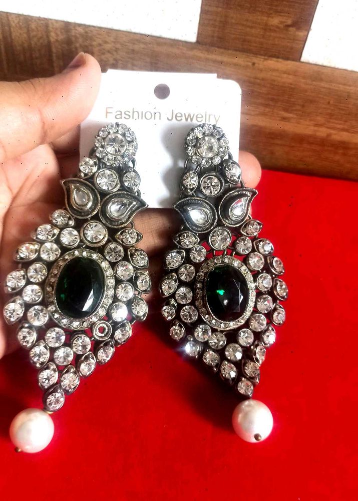 Elegant Studded Drop Earrings
