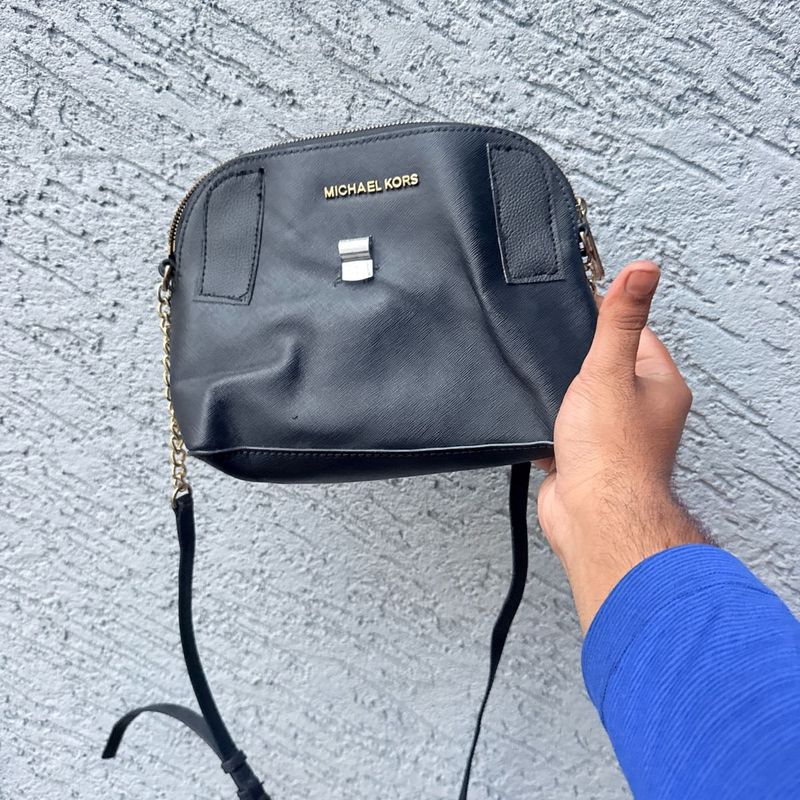 Michael Kors Black Dome Crossbody Bag