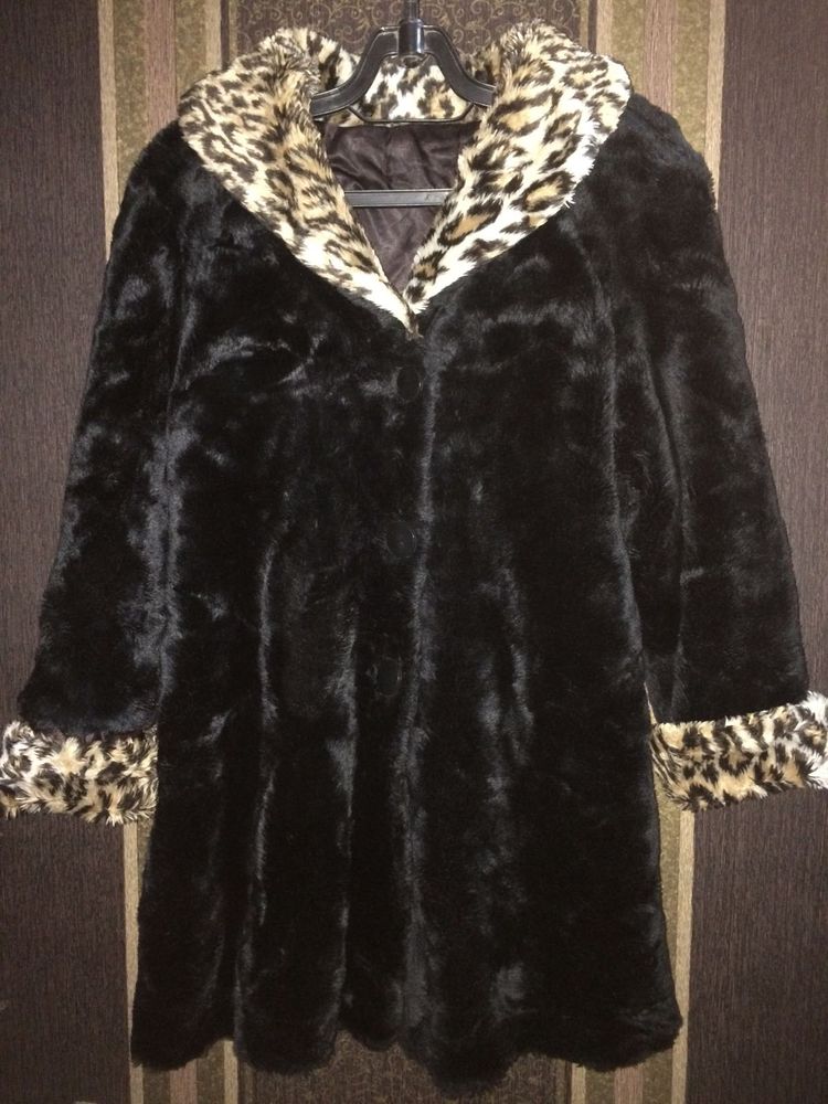 Imported Leopard Printed Fur Coat