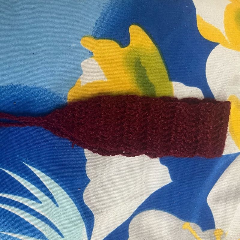 Handmade Maroon Knit Headband