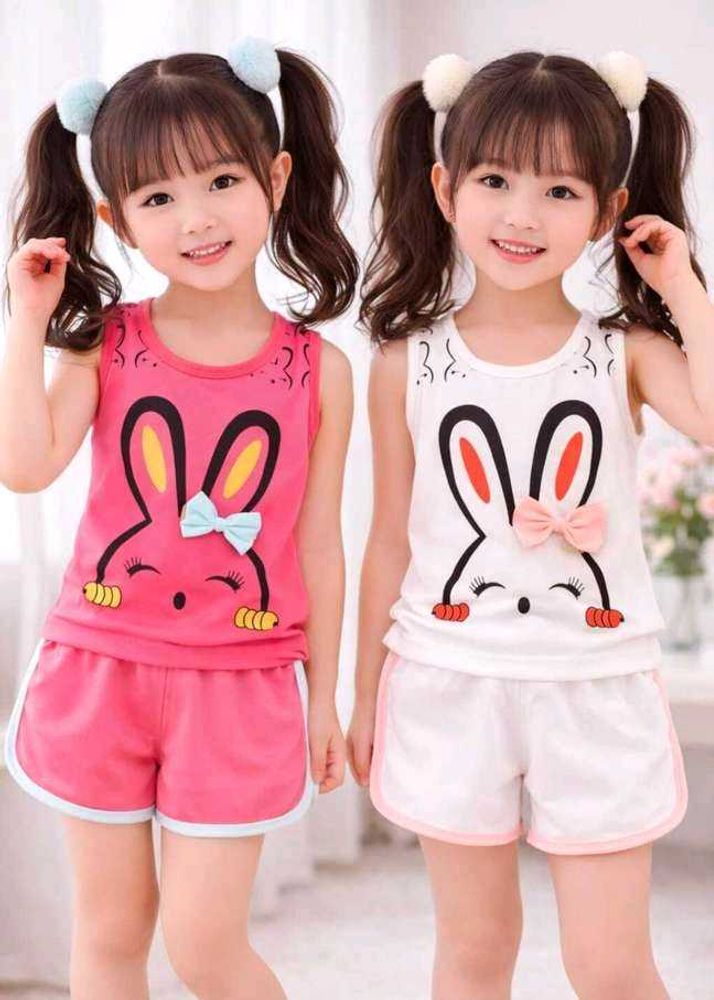 Cute Bunny Twin Set for Girls