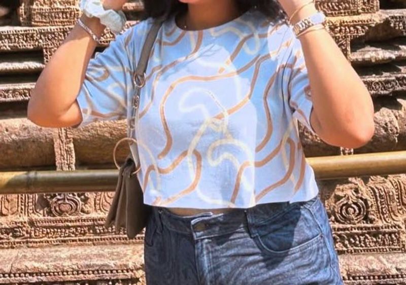 Patterned Crop Top