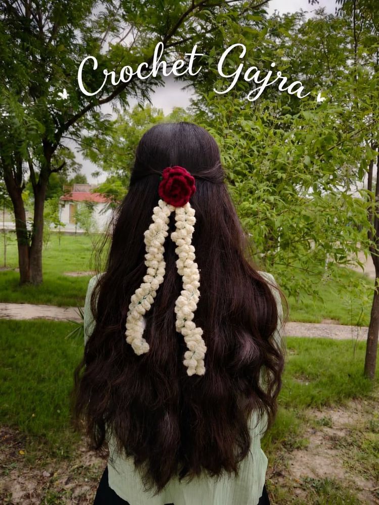 Handmade Crochet Flower Hair Gajra