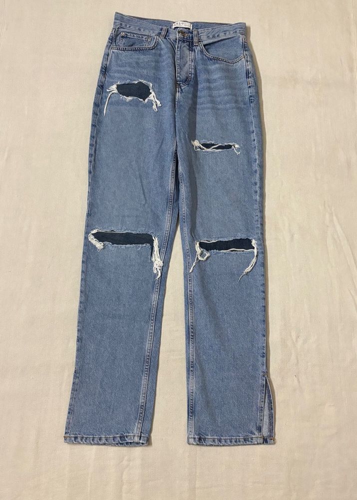 Primark Women's Distressed Ripped Denim Jeans