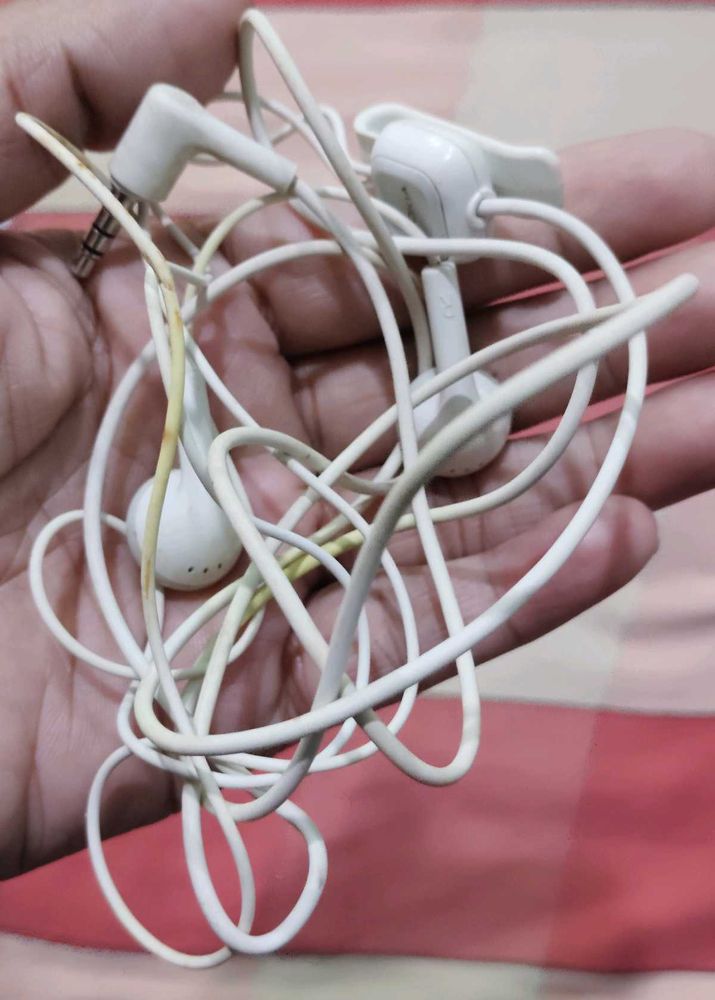 White Wired Earphones