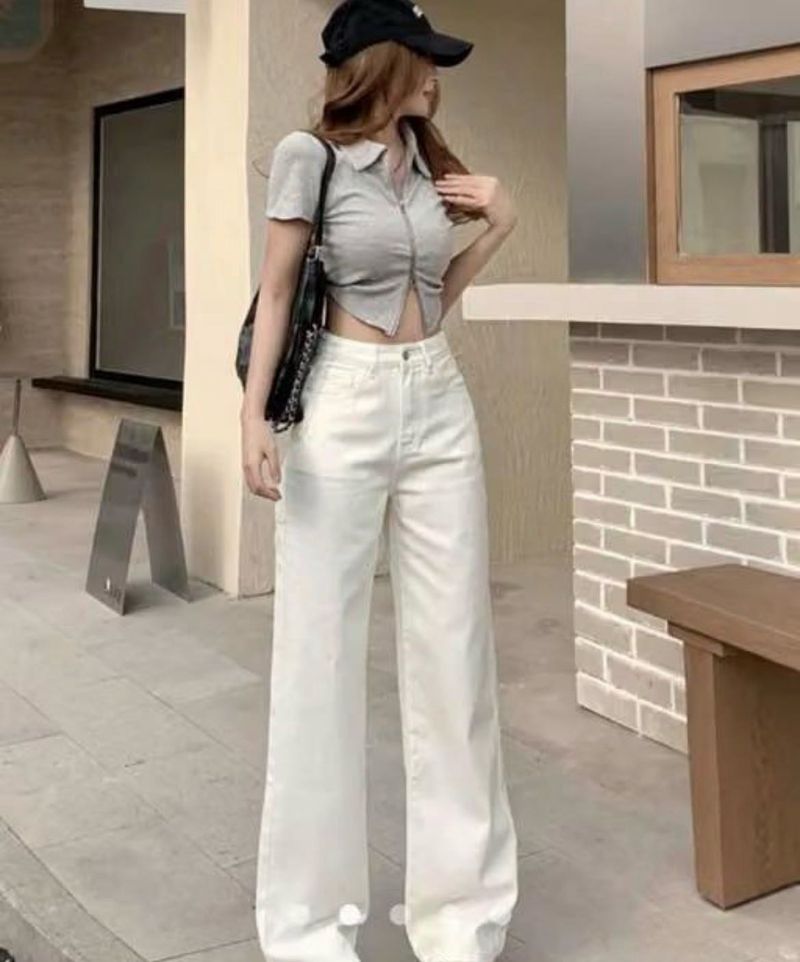 White Wide Leg Jeans