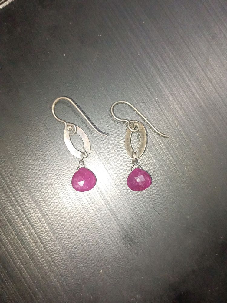 Real Vintage Ruby Earrings USA