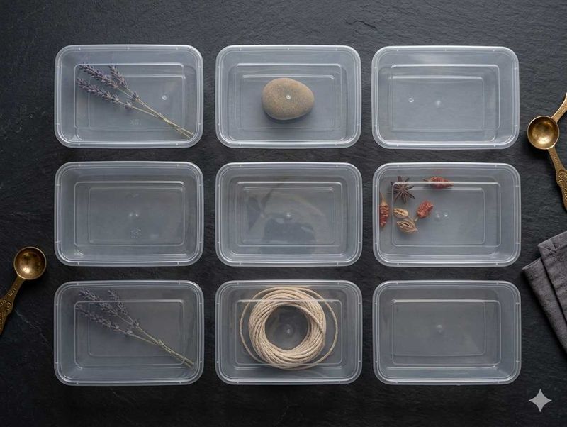 Set of 9 Clear Food Storage Containers