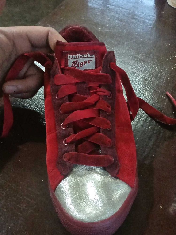 Onitsuka Tiger Red/Silver Sneakers
