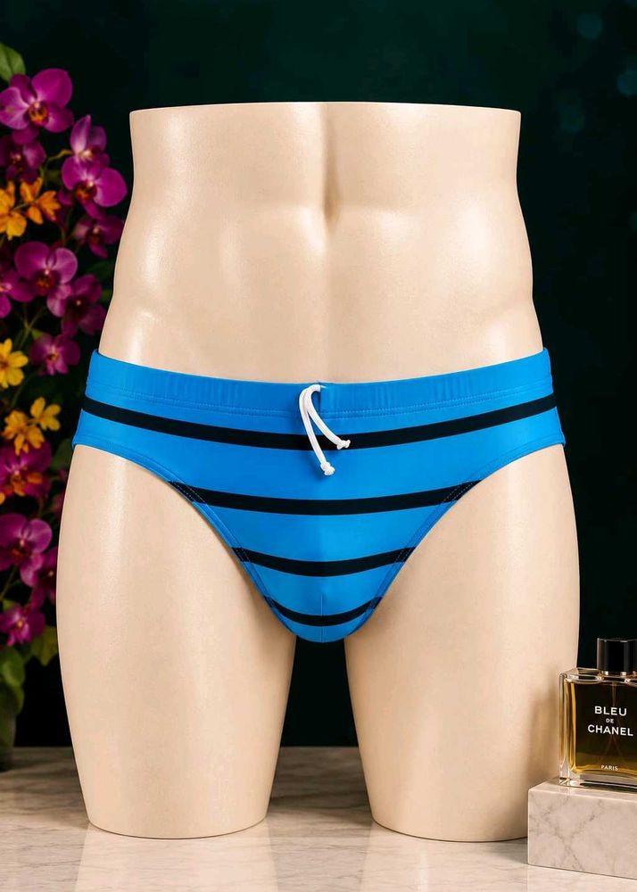 🇳🇿💫🎀Men's Blue Striped Swim Briefs
