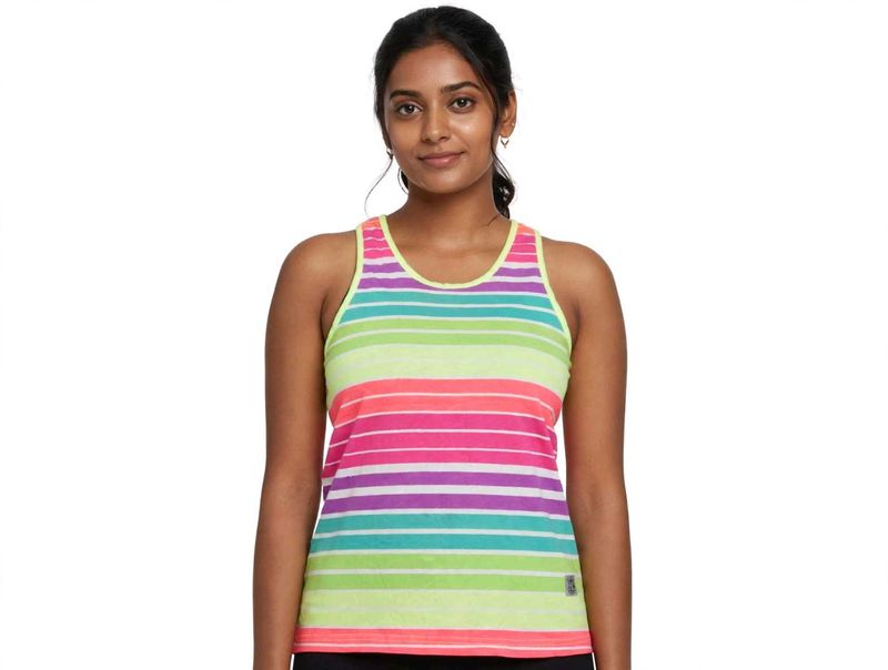 Colorful Striped Racerback Tank Top