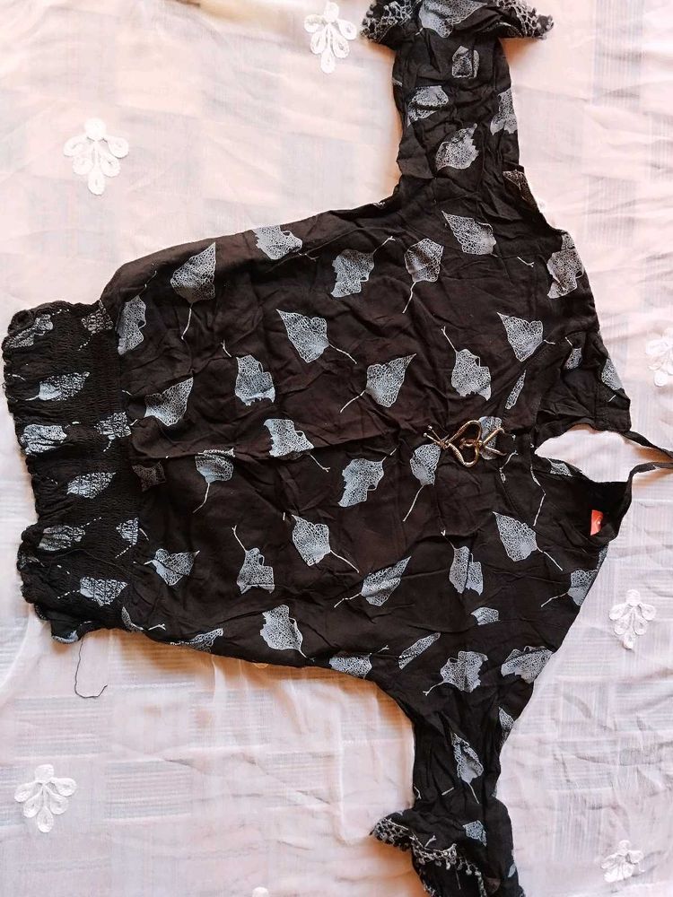 Black colour women top. style for college gir