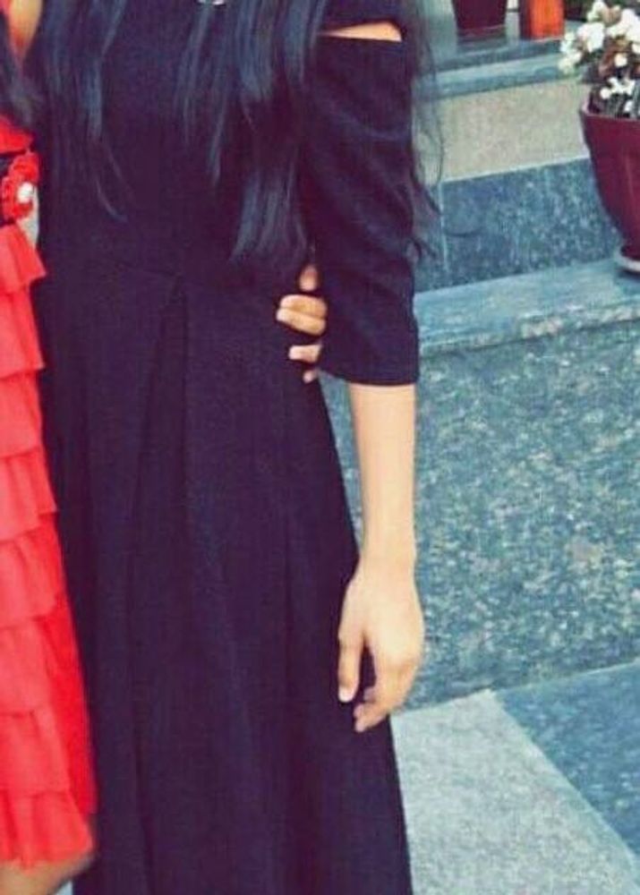 sparkly Chic Black Cold Shoulder Dress