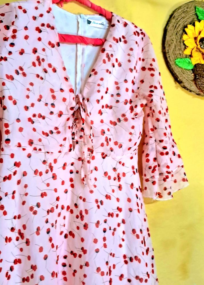 Pink Mini Flared Dress
