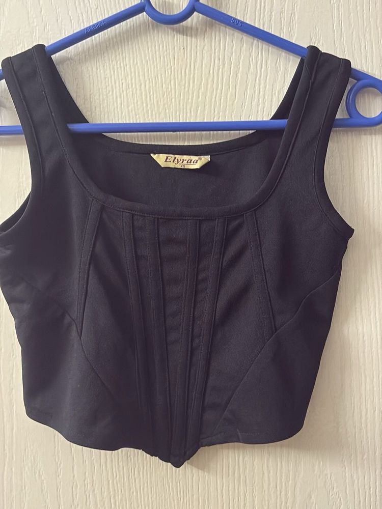 Elegant Black Corset Top