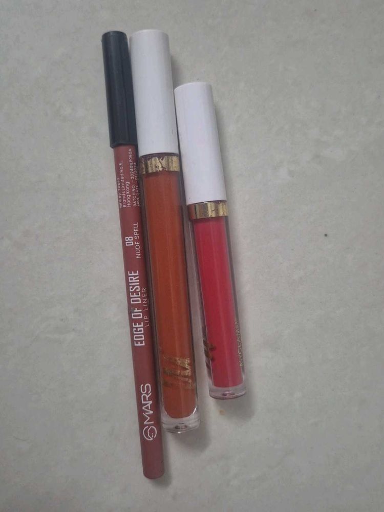 Mars Lip Liner &amp; Liquid Lipsticks Set (MYGLAMM)