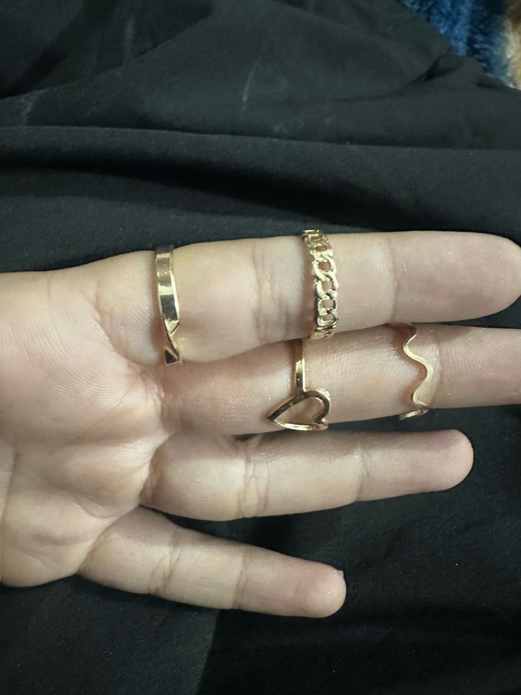 Gold Tone Ring Set (9pcs)