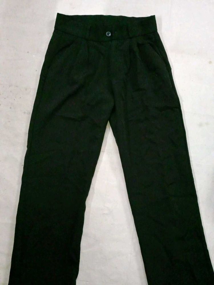 Korean double pleated Classic Black Trousers