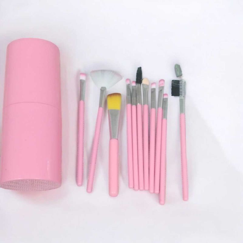 Pink Makeup Brush Set with Case