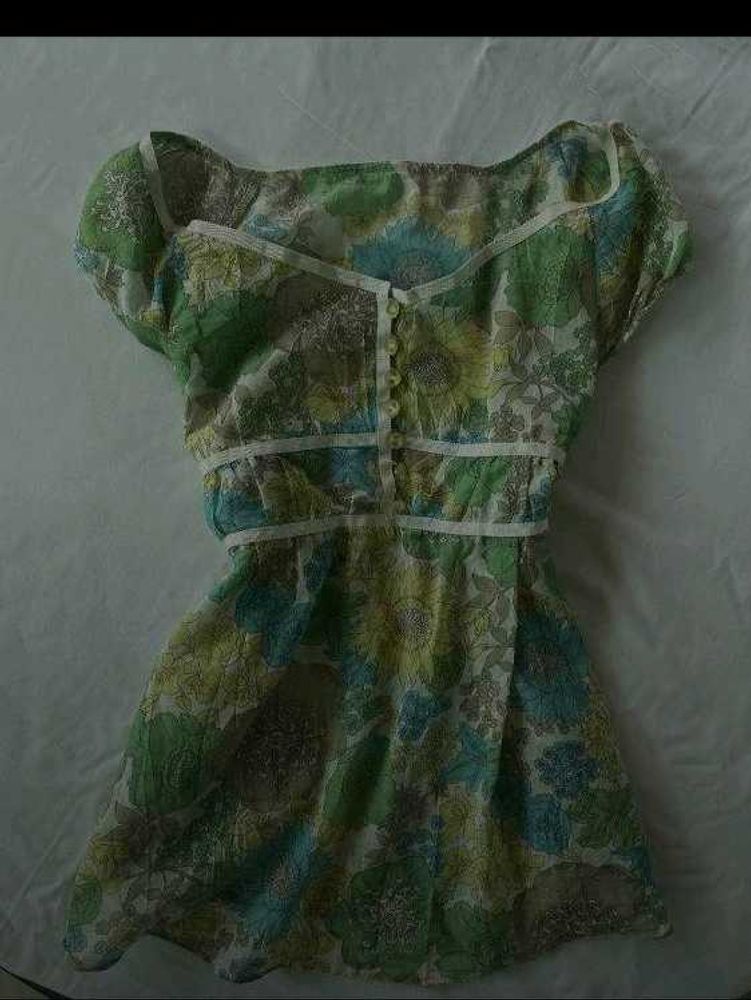 Floral Print baby doll top